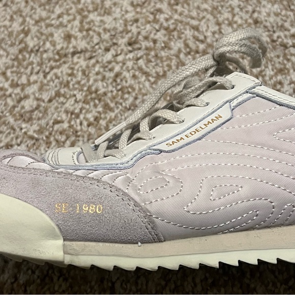 Sam Edelman Isabel Low Top Platform Sneakers Suede Green & Gray/Taupe Size 8.5 - Picture 11 of 14
